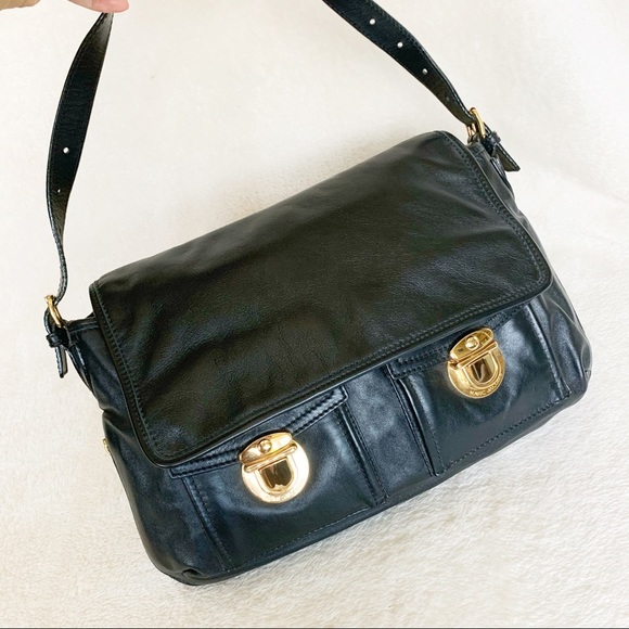 NWT Marc Jacobs Double Pockets Leather Messenger - Picture 2 of 8